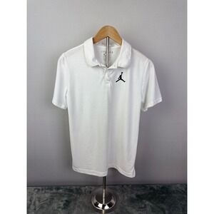 Jordan Polo Shirt Kids White Embroidered Logo Athletic Activewear Top